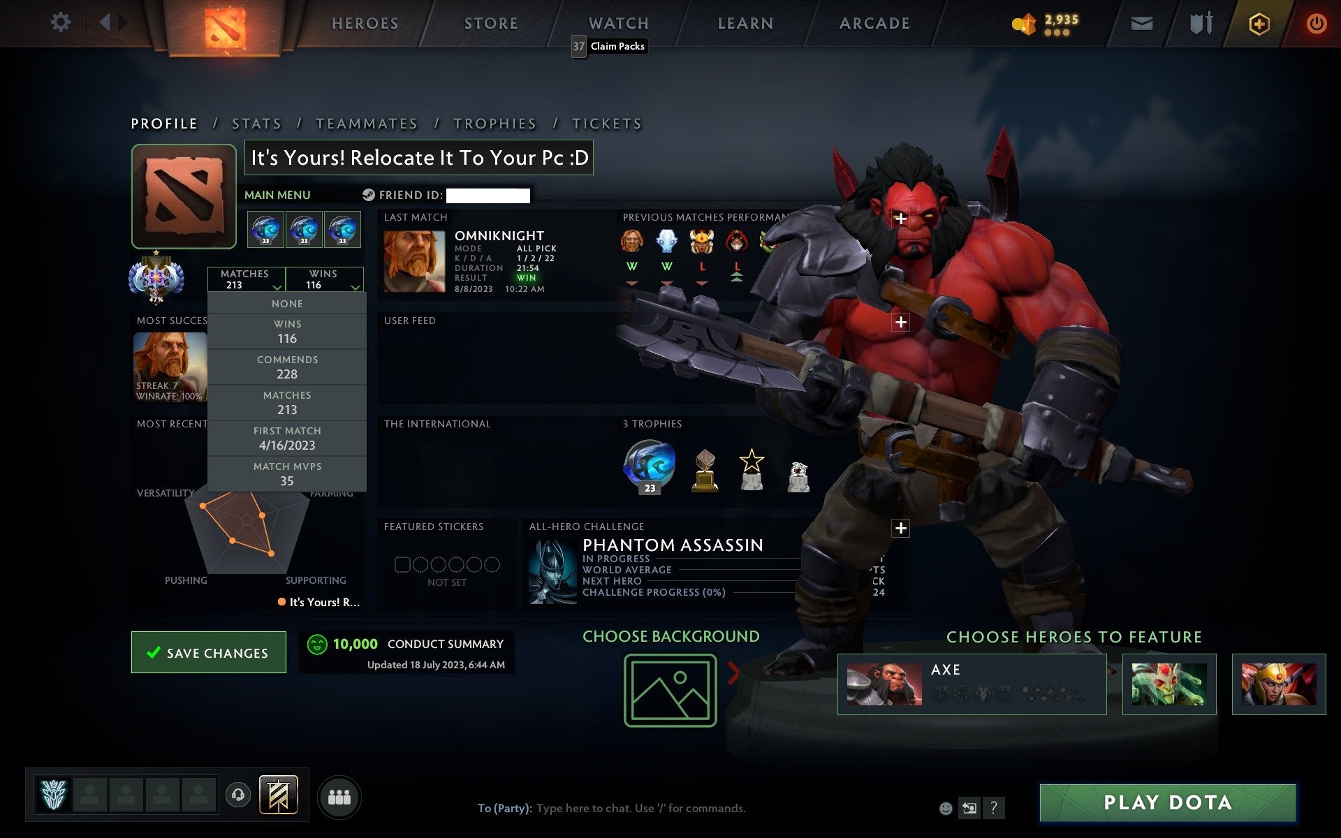 Ancient I | MMR: 3923 - Behavior: 10000