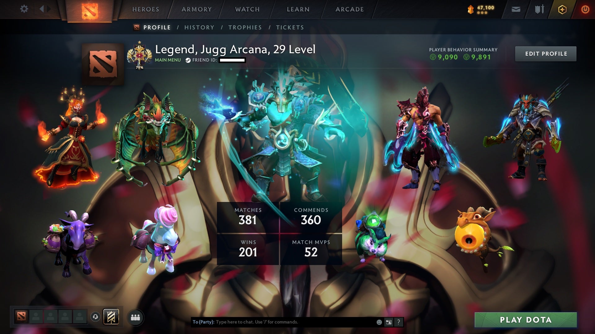 Legend I | MMR: 3189 - Behavior: 9891 - Communication: 9090