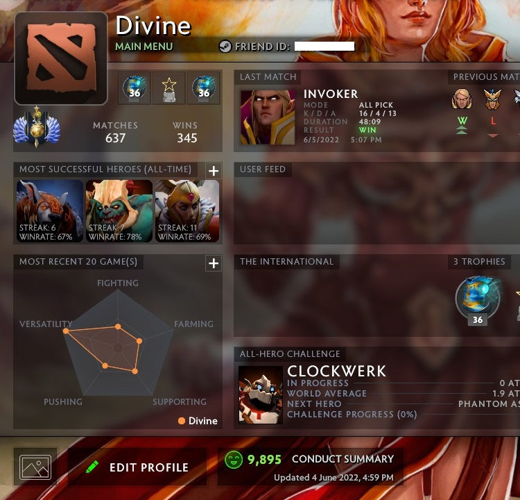 Divine I | MMR: 4500 - Behavior: 9895
