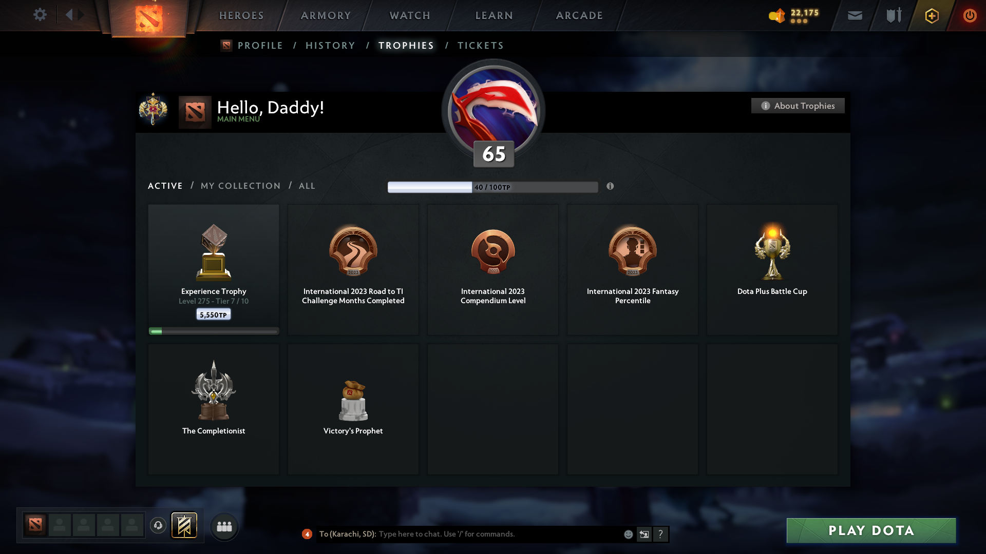 Legend I | MMR: 3147 - Behavior: 8023 - Communication: 8023