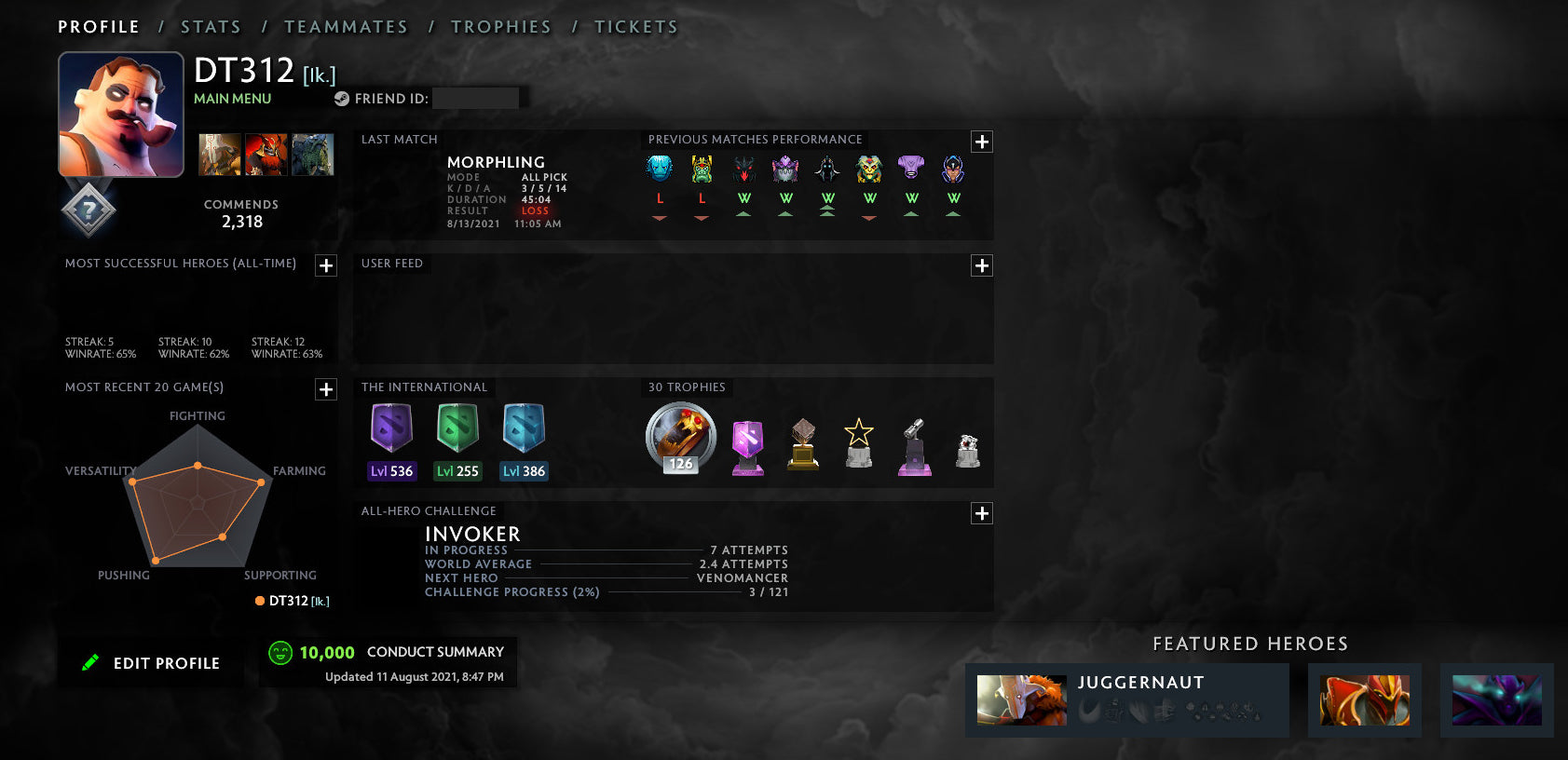 Not Calibrated | MMR: TBD - Behavior: 10000