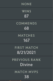 Not Calibrated | MMR: TBD - Behavior: 10000