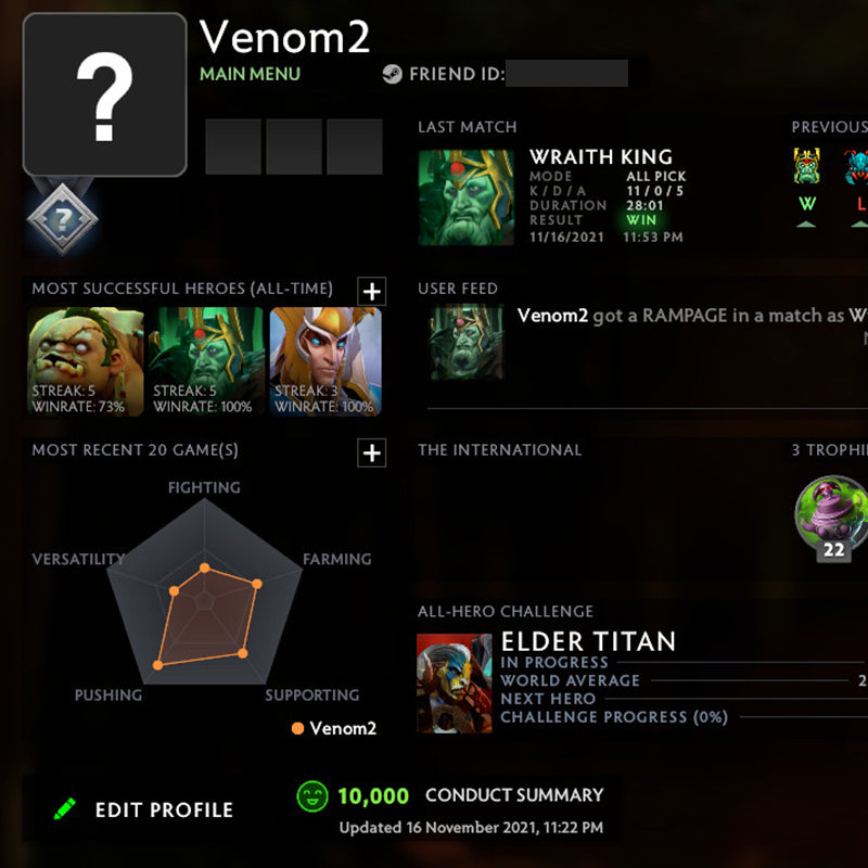 Not Calibrated | MMR: TBD - Behavior: 10000