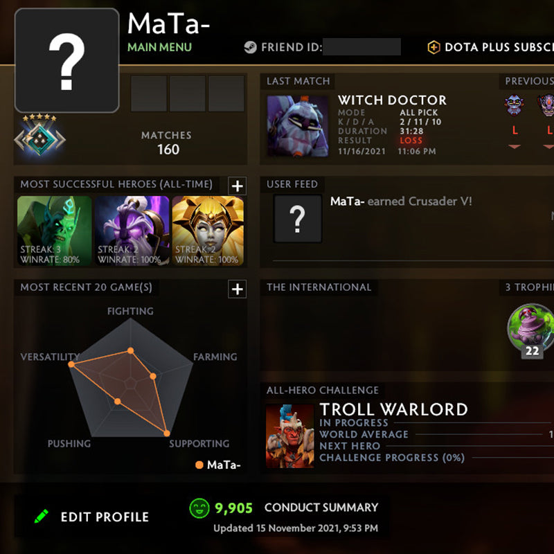 Crusader V | MMR: 2270 - Behavior: 9905