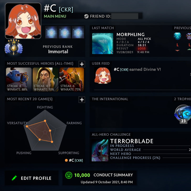 Divin V | MMR : 5480 - Comportement : 10000