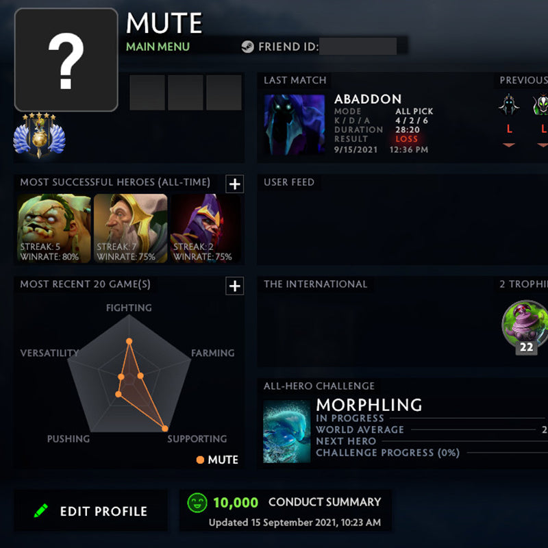 Divin V | MMR : 5550 - Comportement : 10000