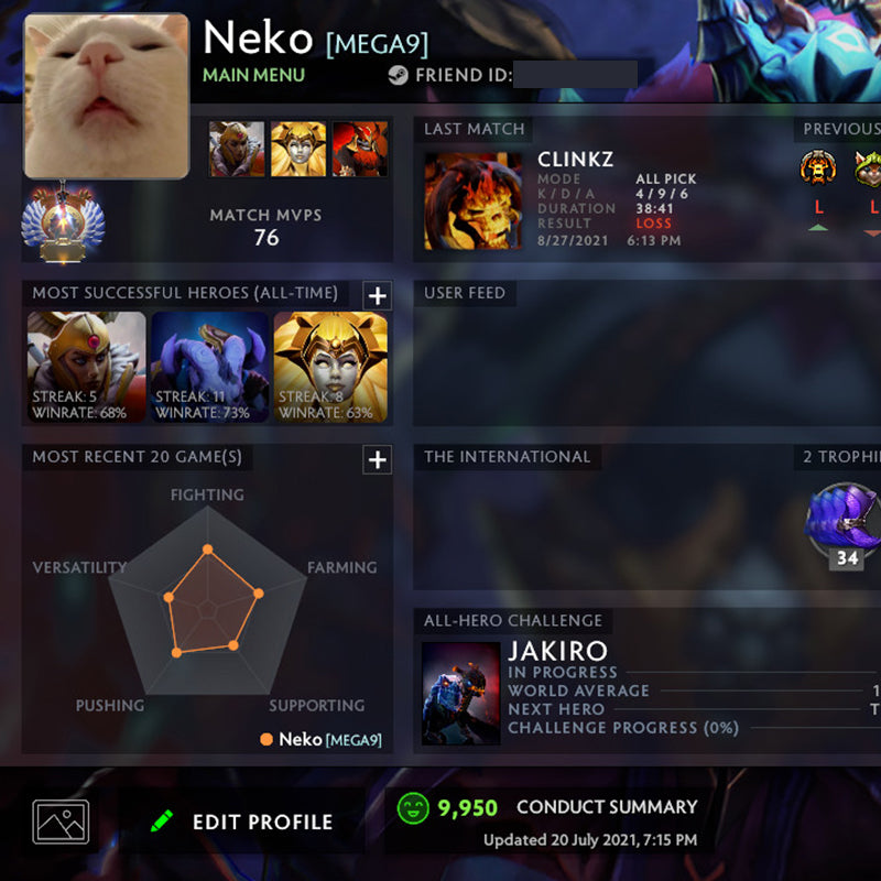 Immortel | MMR : 6650 - Comportement : 9950