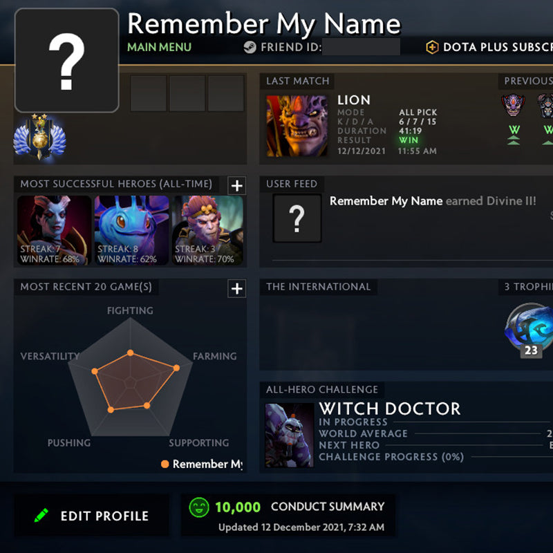 Divin II | MMR : 4910 - Comportement : 10000