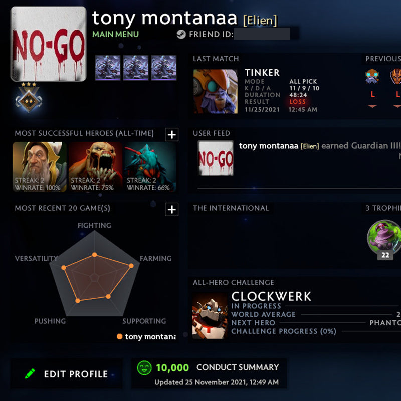 Gardien III | MMR : 1110 - Comportement : 10000