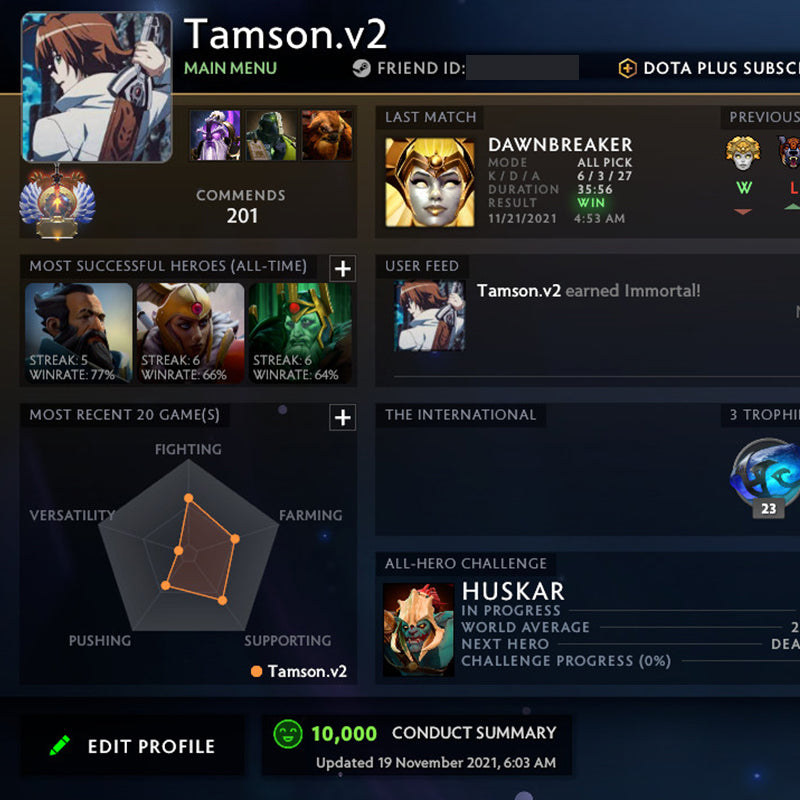 Immortel | MMR : 5650 - Comportement : 10000