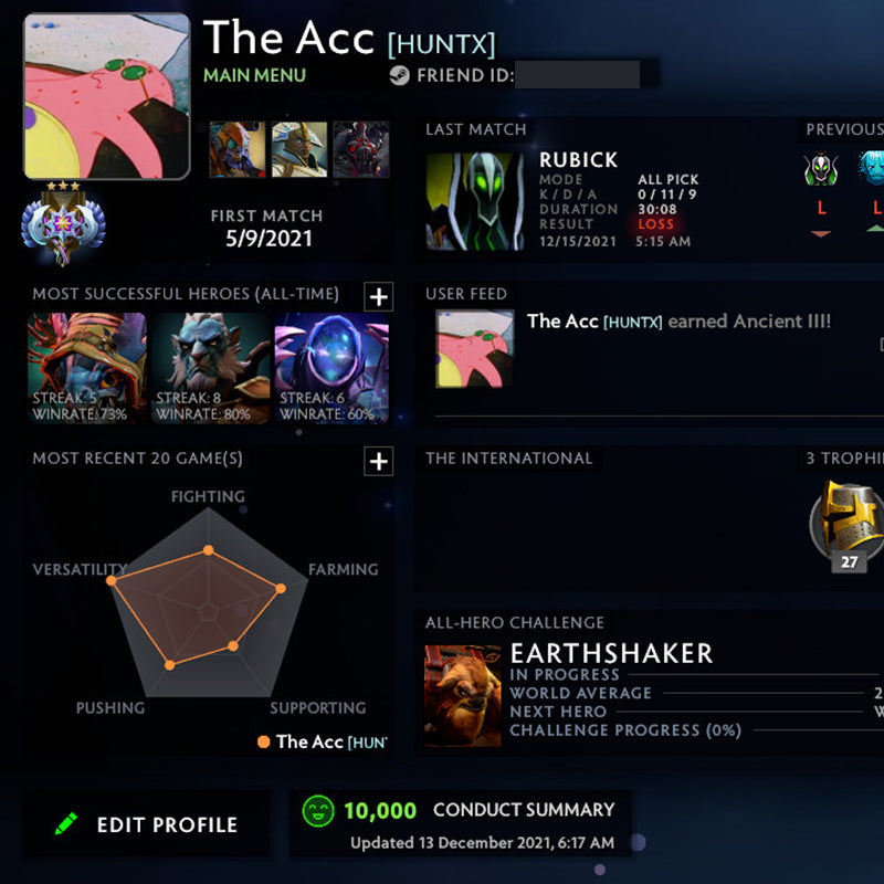 Ancient III | MMR: 4260 - Behavior: 10000