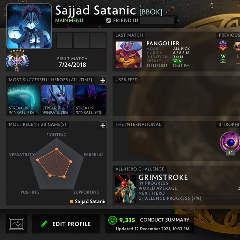 Ancient V | MMR: 4300 - Behavior: 9300