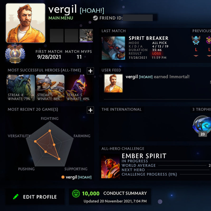 Immortel | MMR : 5660 - Comportement : 10000