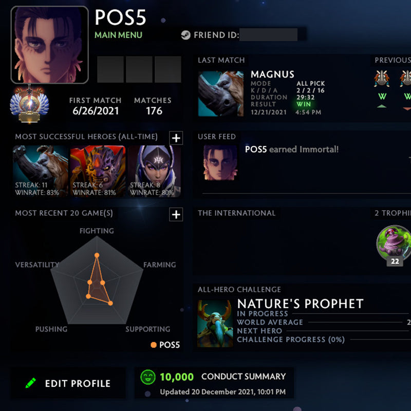 Immortel | MMR : 6000 - Comportement : 10000