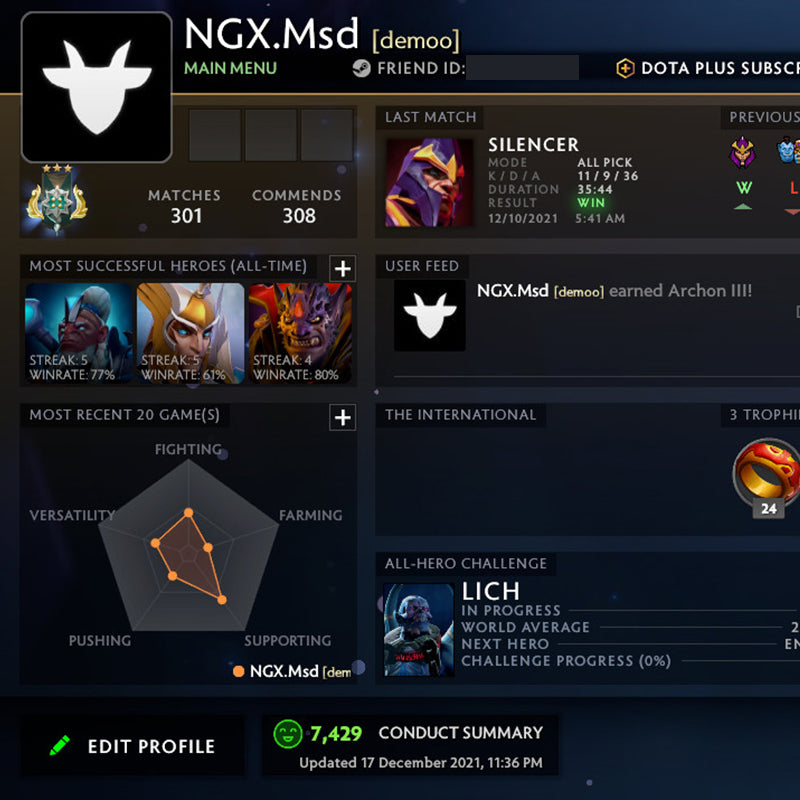 Archon III | MMR: 2630 - Behavior: 7429
