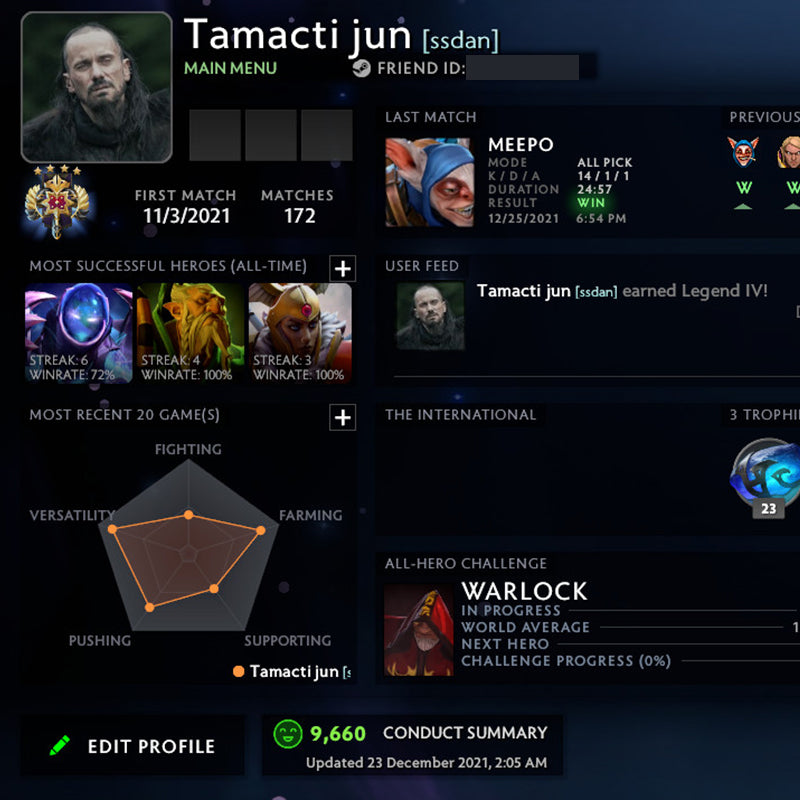 Legend IV | MMR: 3610 - Behavior: 9660