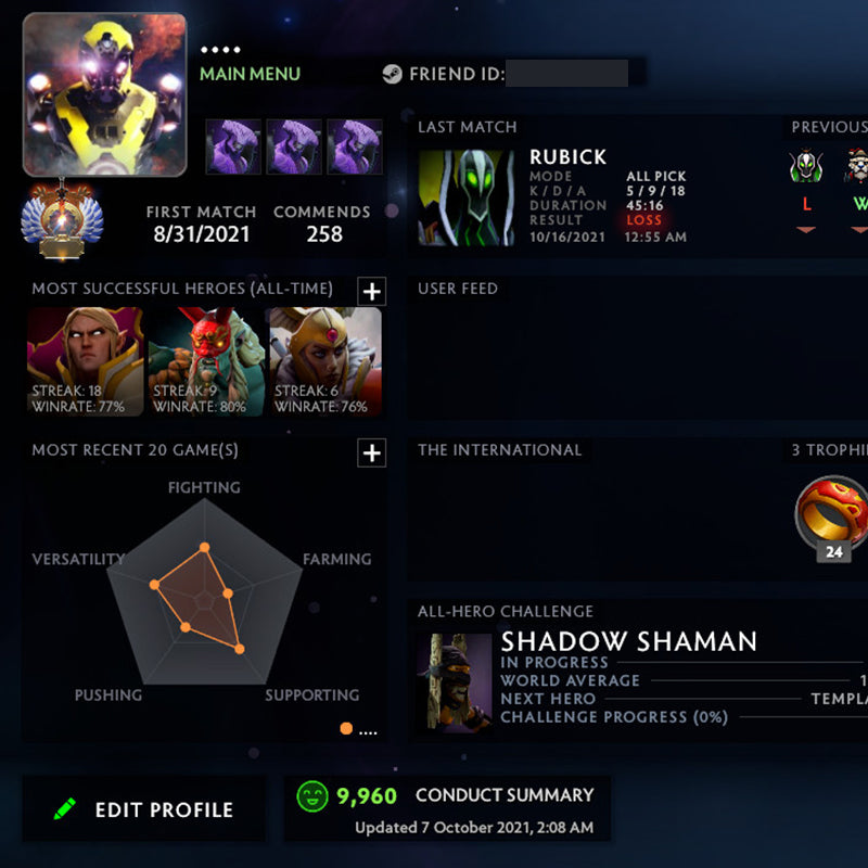 Immortel | MMR : 5910 - Comportement : 9960