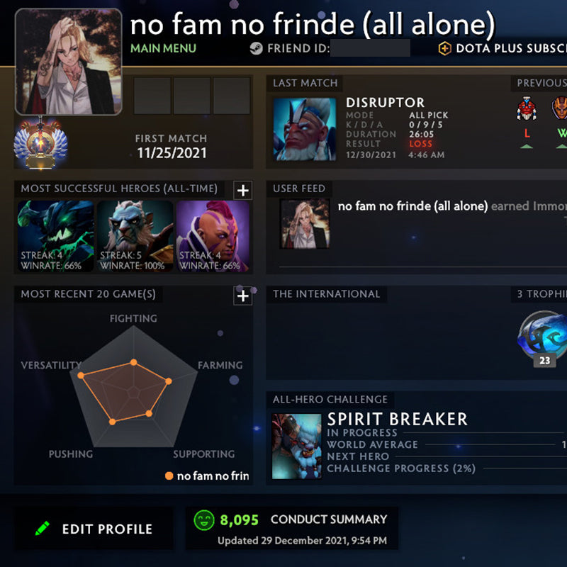 Immortel | MMR : 5900 - Comportement : 8095