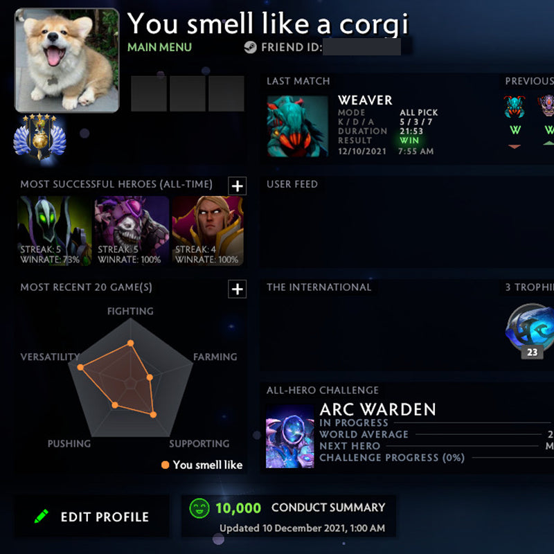 Divin V | MMR : 5430 - Comportement : 10000