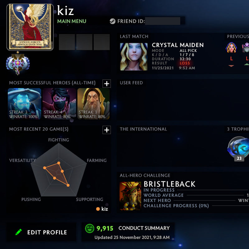 Ancient I | MMR: 3840 - Behavior: 9915