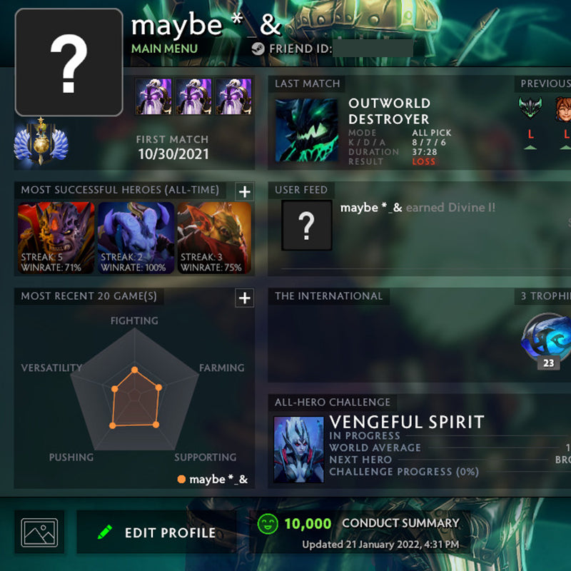 Divin I | MMR : 4700 - Comportement : 10000