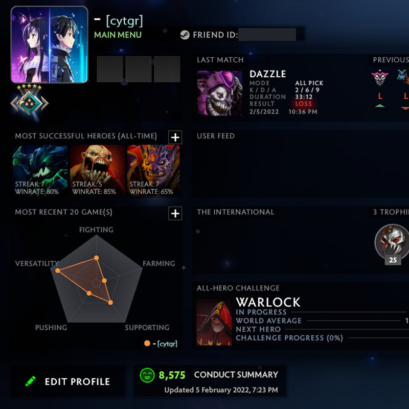 Crusader V | MMR: 2020 - Behavior: 8500