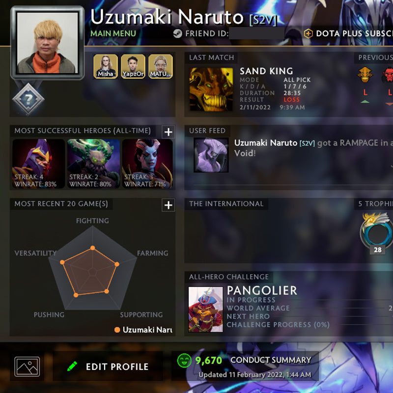 Not Calibrated | MMR: TBD - Behavior: 9670