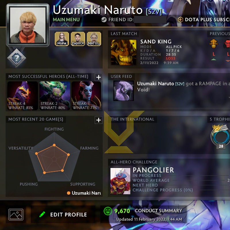 Not Calibrated | MMR: TBD - Behavior: 9670