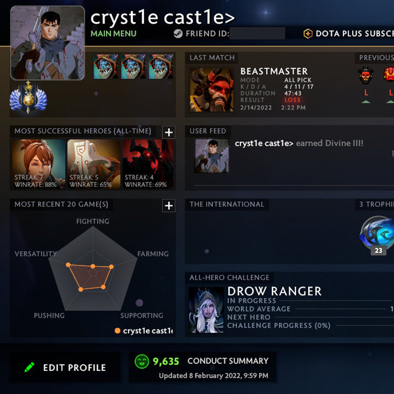 Divin I | MMR : 4590 - Comportement : 9635