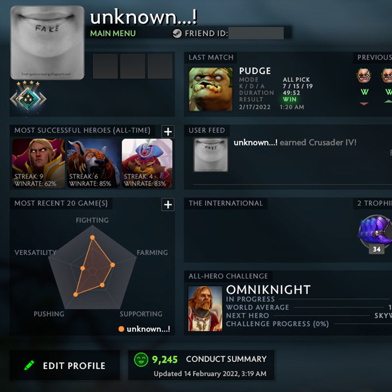 Crusader IV | MMR: 2020 - Behavior: 9600