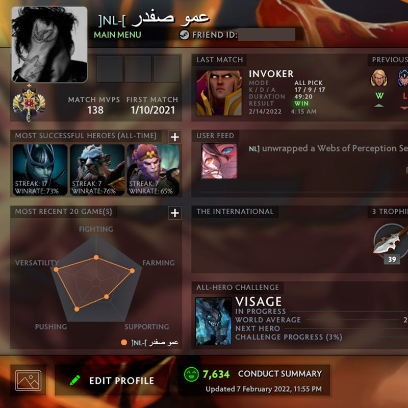 Légende I | MMR : 3070 - Comportement : 7634