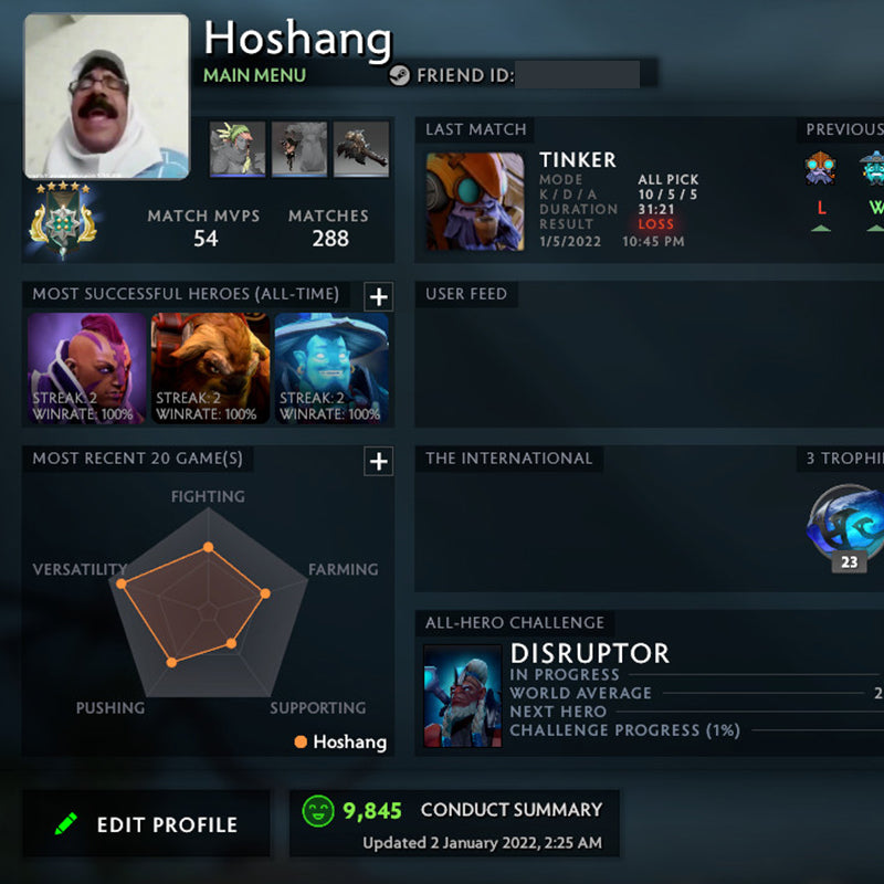 Archonte V | MMR : 3000 - Comportement : 9845