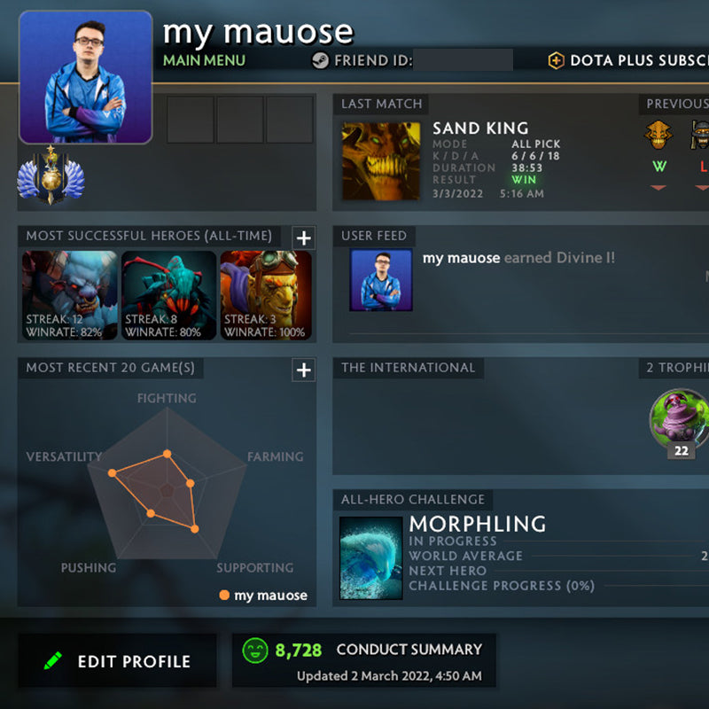 Divin I | MMR : 4740 - Comportement : 8728