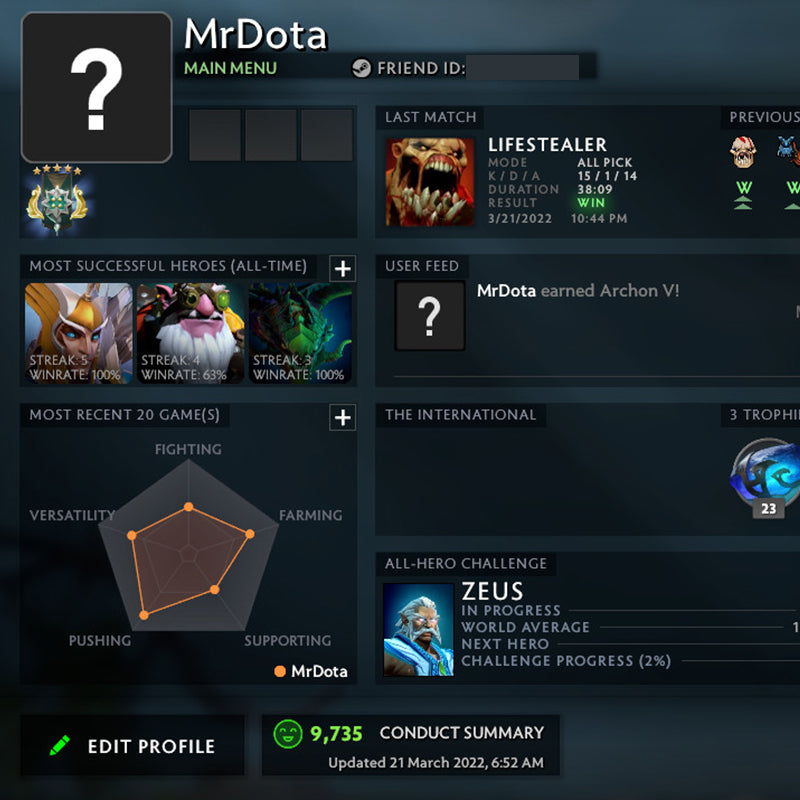 Archonte V | MMR : 2960 - Comportement : 9735