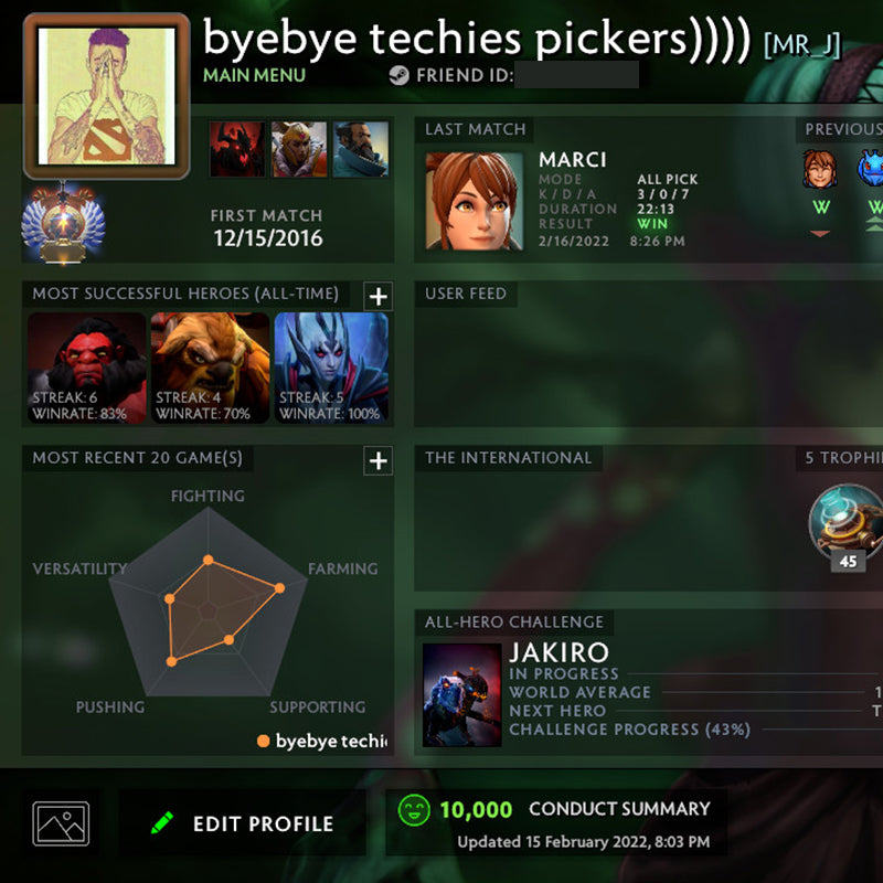 Immortal | MMR: 5620 - Behavior: 10000