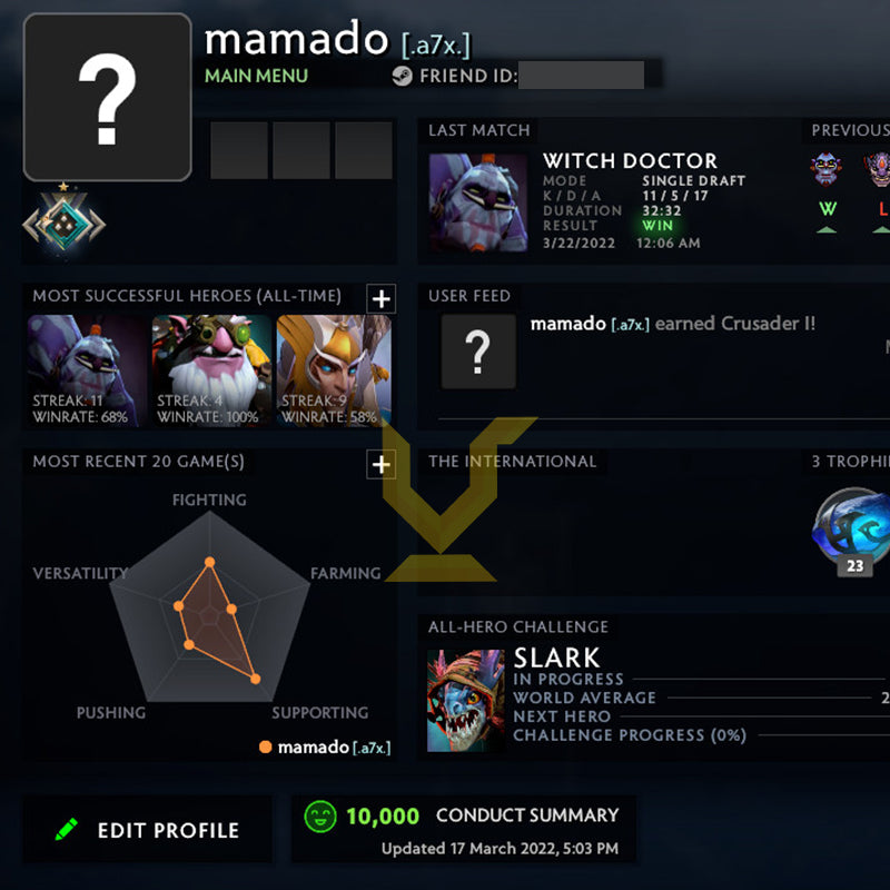 Crusader I | MMR: 1610 - Behavior: 10000