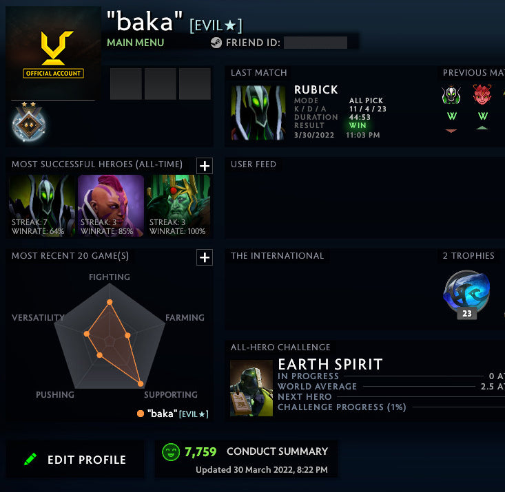 Guardian II | MMR: 1040 - Behavior: 7759