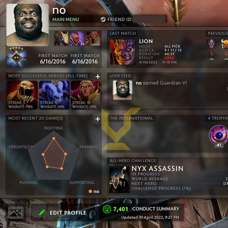 Guardian V | MMR: 1360 - Behavior: 7401