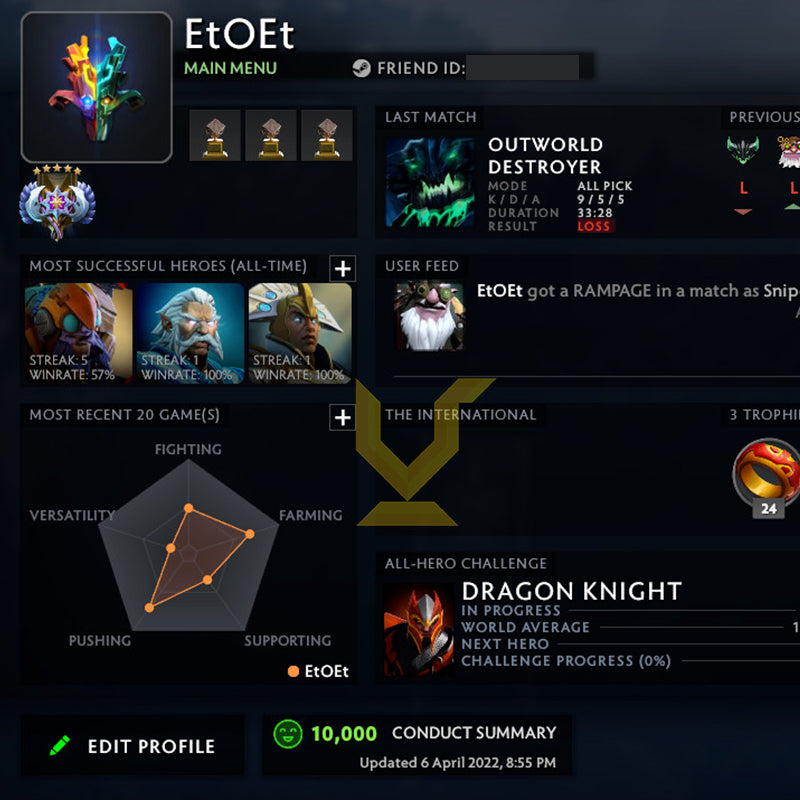 Ancient V | MMR: 4390 - Behavior: 10000