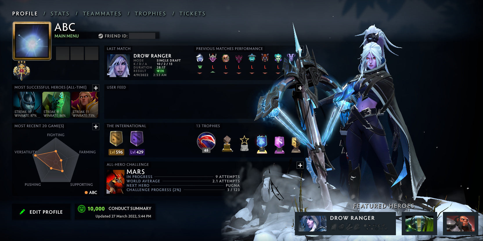 Legend III | MMR: 3220 - Behavior: 10000