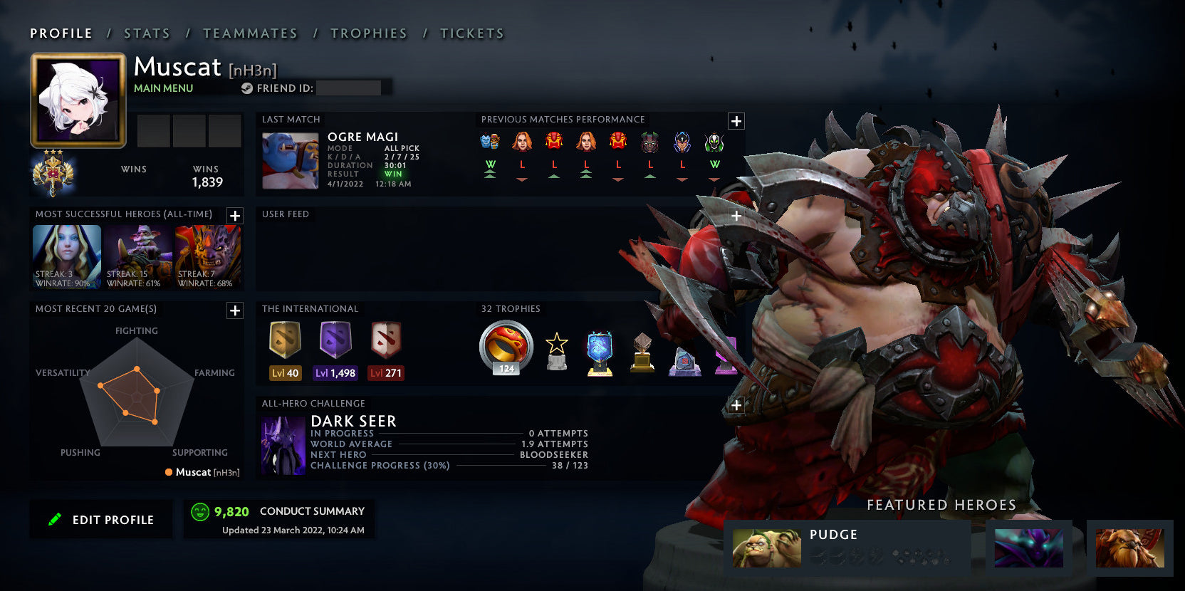 Legend III | MMR: 3250 - Behavior: 9820