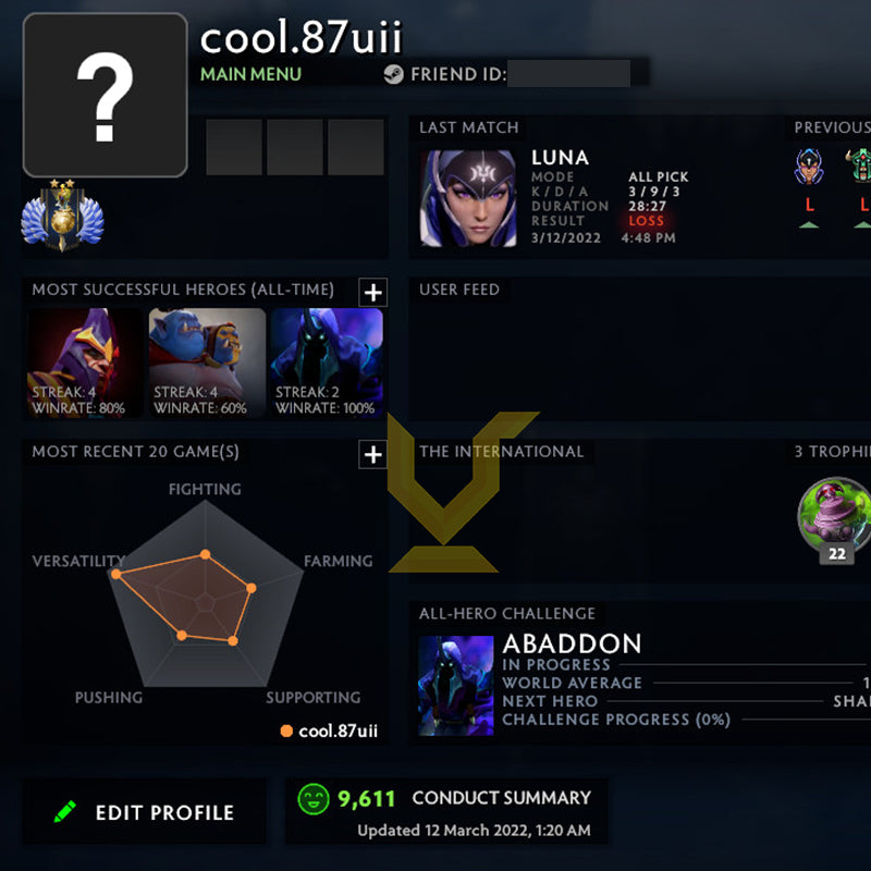 Divin II | MMR : 5020 - Comportement : 9611