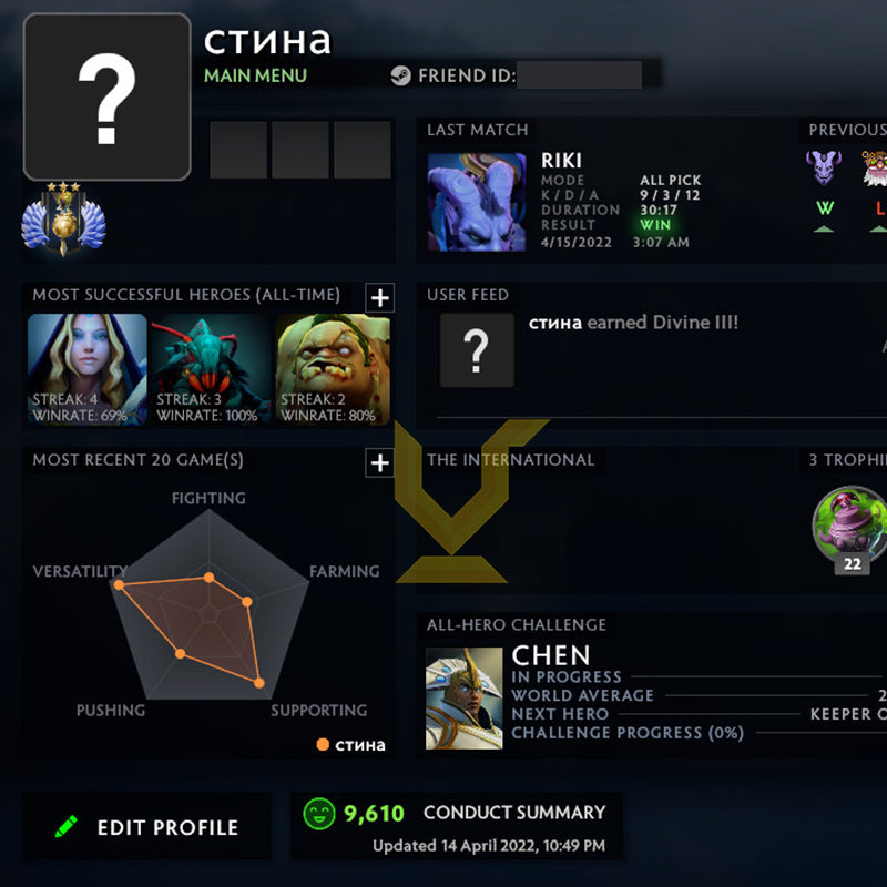 Divin III | MMR : 5160 - Comportement : 9610