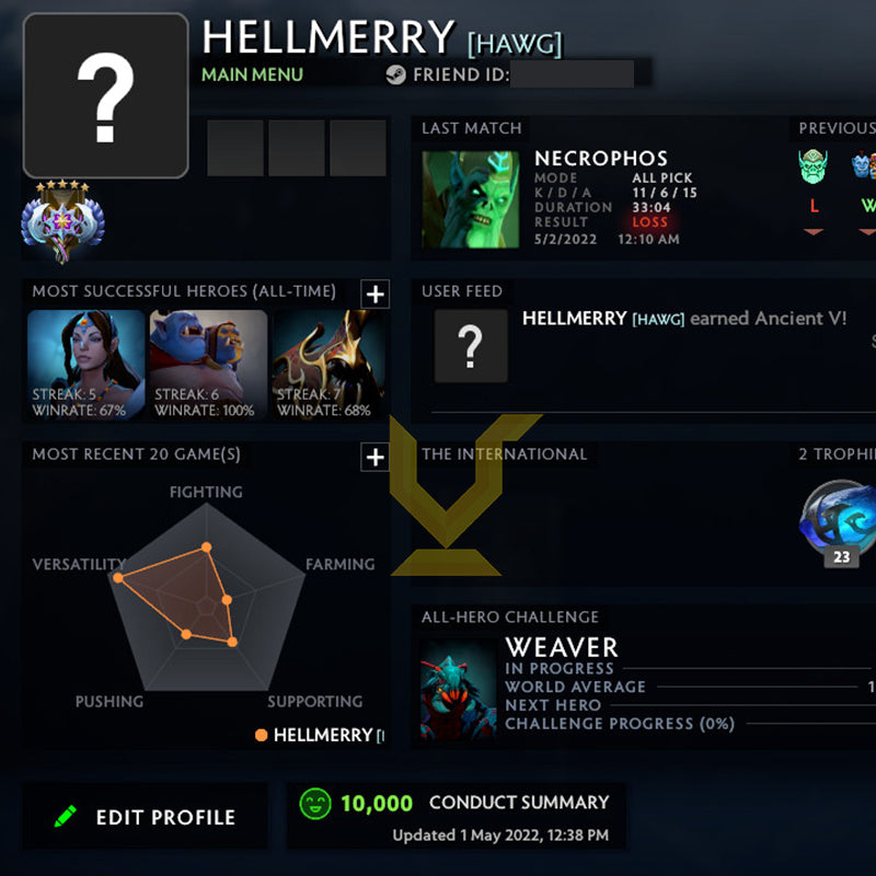 Ancient IV | MMR: 4460 - Behavior: 10000