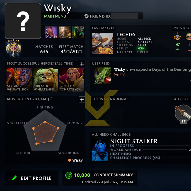 Legend V | MMR: 3590 - Behavior: 10000