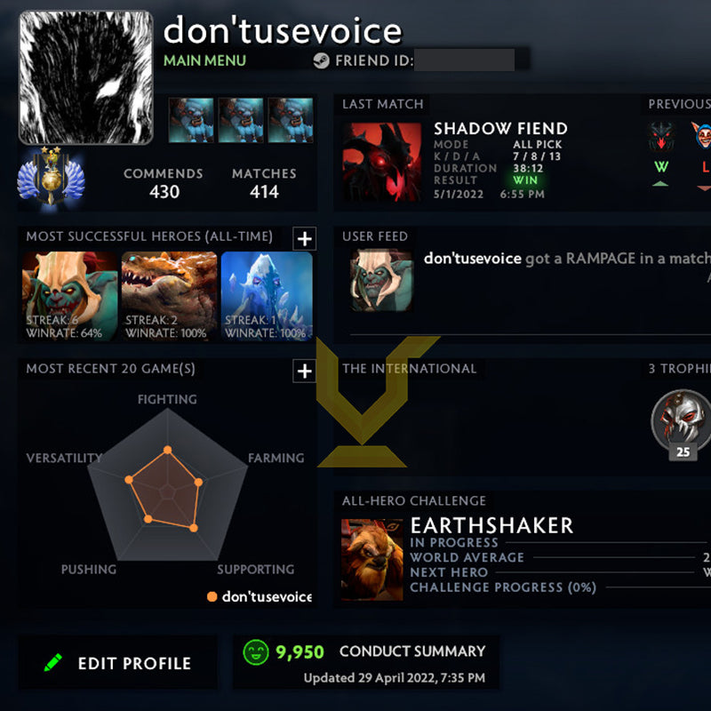 Divin II | MMR : 4790 - Comportement : 9950