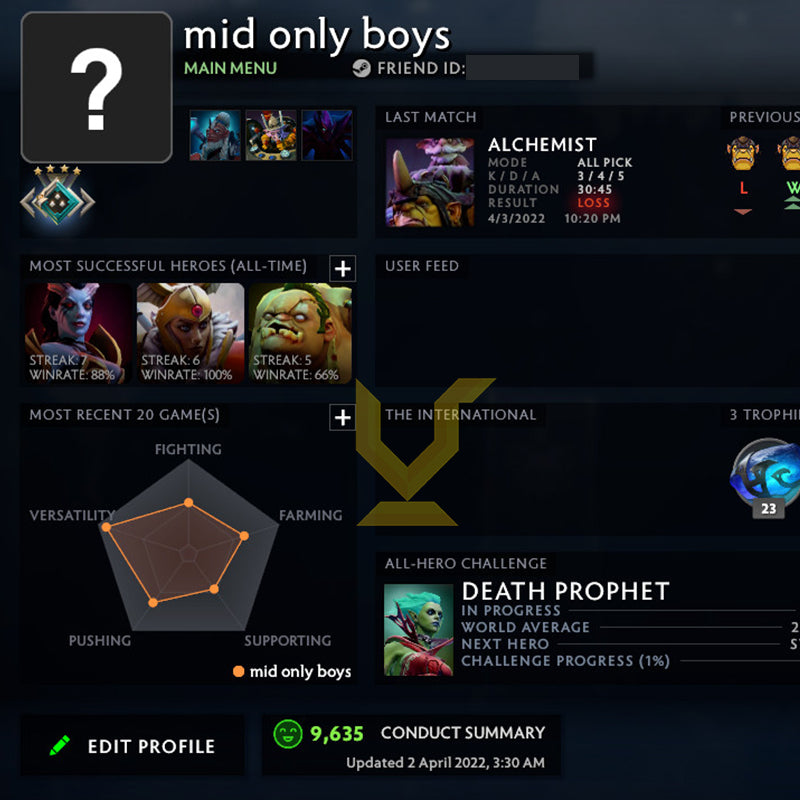 Crusader IV | MMR: 2140 - Behavior: 9635