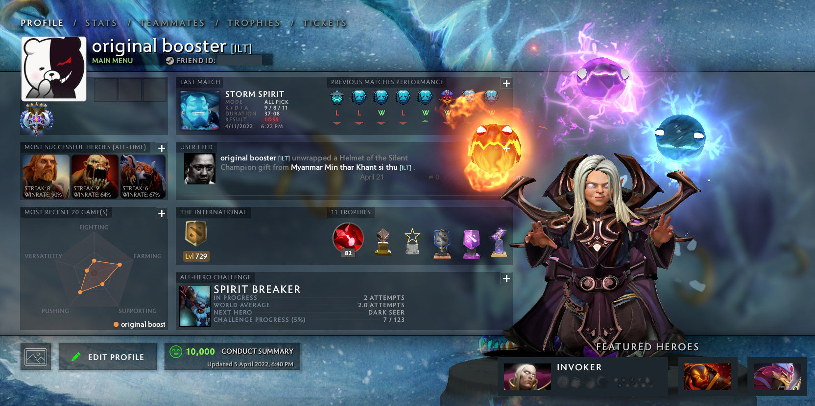 Ancient V | MMR: 4470 - Behavior: 10000