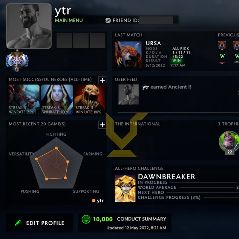 Ancient I | MMR: 3850 - Behavior: 10000