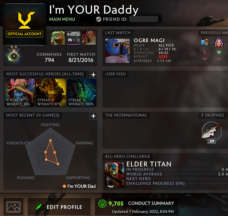 Héraut II | MMR : 90 - Comportement : 9705